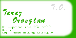 terez oroszlan business card